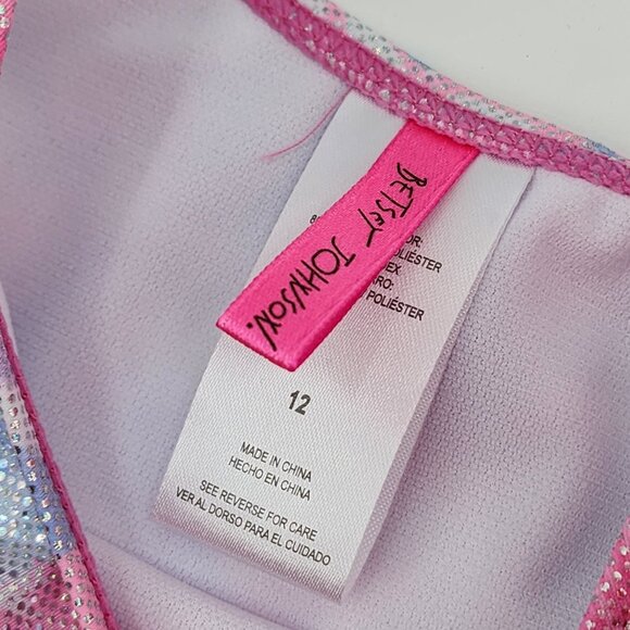 Betsey Johnson Girls Size 12 UPF 40 Swimsuit with Jelly Sun Visor New - Picture 5 of 8